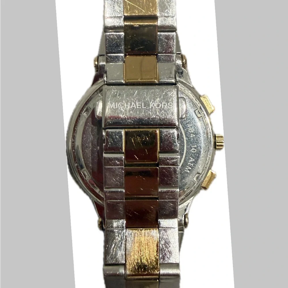 Michael Kors Wyatt Two-Tone Stainless Steel Chronograph Watch, model MK5934